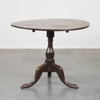 Grote Eind 18E Eeuwse Antieke Eikenhouten Engelse Tilttop Tafel thumbnail 2