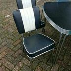 Blackstone "American" Diner Tafel Merk Bel Air Met 6 Stoelen thumbnail 4