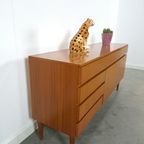 Teak Fineer Dressoir Barkast Met Lades En Klepdeuren thumbnail 16
