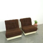 Space Age Fauteuil Bruin Met Kunststof thumbnail 8