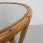 Rotan , Bamboe Salontafel Met Ronde Glasplaat thumbnail 18