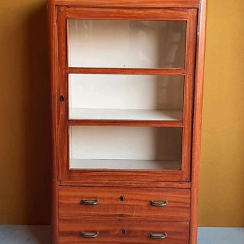 Vintage vitrine / boekenkast » Van Dijk & Ko
