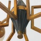 Mid-century Italiaanse Bollen Luster In Messing En Melkglas thumbnail 6