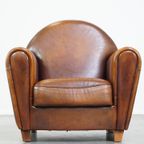 Comfortabele, Strak Afgewerkte, Gezellige Grote Schapenleren Design Armchair thumbnail 3