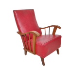 Nb20 – Fauteuil Jaren 50 – Rood Skai thumbnail 2