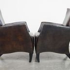 Set Van 4 Zeer Mooie Schapenleren Design Eetkamerstoelen Van Bart van Bekhoven thumbnail 4