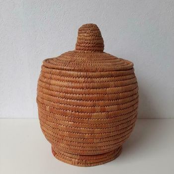 Vintage Boho Rotan / Rieten Berber Mandje Met Deksel. | Mand | Vintage ...