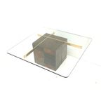 Italiaanse Design Salontafel Van Artedi Met Natuurstenen Voet En Glazen Blad thumbnail 8