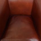 Set Van 2 Elegante En Stijlvolle Engelse Stijl Clubfauteuils Gemaakt Van Rundleer thumbnail 7