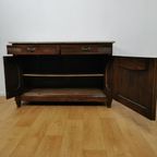 Vintage Antiek Dressoir Commode Ladekast Badkamermeubel Met Marmer Blad 606 thumbnail 6