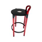 Anna Castelli - Kartell - Bar Stool, Model Polo - Red And Black Edition thumbnail 8