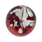 Set Of Two - Handmade - Presse Papier / Paperweight - Red And Green Flower thumbnail 3