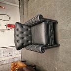 Scott Classic Chesterfield Eetkamerstoel – Zwart, Leer thumbnail 2