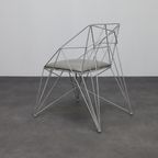 6x Geometric Wire Frame Dining Chairs, Rare thumbnail 3