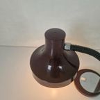 Grote Vintage Donker Paarse Space Ace Bureau Lamp. thumbnail 11