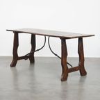 Karaktervolle 18e-eeuwse Antieke Spaanse Side Table/ Eettafel Met Een Prachtig Patina thumbnail 2