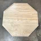 Vintage Achthoekige Travertin Salontafel, 1970’s thumbnail 19