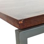 Bijzet Tafel Jaren 60 – Vierkante Buis En Teak Hout - (Kl39) thumbnail 7