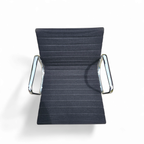 Ea 107 / 108 Alu- S / Eames / Vitra Office Chair / Black Hupsak Fabric / Chrome Frame thumbnail 8