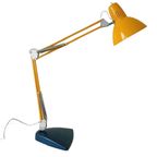 Vintage Schaarlamp Okergeel Met Standaard 1960’s thumbnail 4