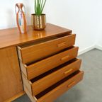 Teak Dressoir Met Hoge Poten En Lades Vintage Sideboard thumbnail 16