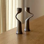 Set Of 2 Stainless Steel Menu Candle Holders thumbnail 4