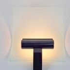 Postmodern Metaal Glas Wandlamp Modern Hillebrand Design ‘80 thumbnail 3