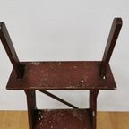 Antiek Landelijk Houten Bibliotheek Trapje Planetentafeltje thumbnail 10