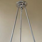 Lamp Art Deco Jaren 30 Modernistisch Matglazen Schaal Frans thumbnail 3