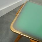 Houten Bijzettafel Met Keramiek Nr 19, Vintage Plantentafel thumbnail 6