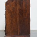 Mooie Grote Antieke Eikenhouten Secretaire/ Ladekast Wortelnotenhout Gefineerd Uit Eind 18e Eeuw thumbnail 2