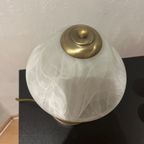 Prachtige Vintage Mushroom Lamp Jaren 90 Messing thumbnail 7