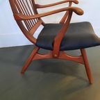 Mid Century Kersen Fauteuil, Waarschijnlijk De Ster thumbnail 5