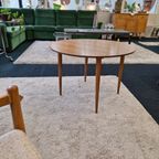 Vintage Coffee Table Rond Notenhout Opal Design thumbnail 9