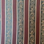 Antieke Houten Fauteuil Met Gestreept Patroon. thumbnail 5