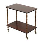 Vintage Franse Bar Trolley Formica Eik Serveerwagen Jaren 60 Design thumbnail 8