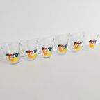 Zes Vintage Spa Fruit Glazen 1980’s thumbnail 6