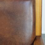 Set Van 2 Mooie En Comfortabele Schapenleren Art Deco Design Fauteuils Met Een Prachtige Kleur thumbnail 10
