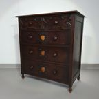 Particularly Cool English Chest Of Drawers / Chest Of Drawers. Dated (Charles 2 Era). Made Of Sol thumbnail 5