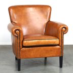 In Zeer Goede Staat Verkerende Schapenleren Armchair/ Fauteuil Met Een Luxe Uitstraling thumbnail 7