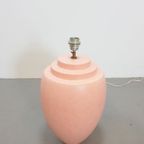 Xl Vintage Kostka Tafellamp Keramiek France 1980 Pastel Roze thumbnail 5