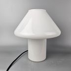 Fantastische Vintage "Mushroom" Lamp Gemaakt Van 1 Stuk Wit Opaalglas / Melkglas thumbnail 2