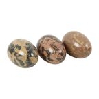 Set Van 3 Grote Eieren Massief Marmer Natuursteen Decoratief thumbnail 10