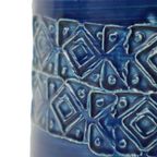 Vintage Italiaanse Vaas Ceramiche Minerva Blauw Keramiek thumbnail 4