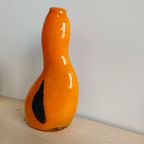 Vintage Set Oranje Glazen Vazen En Bloempotten thumbnail 3