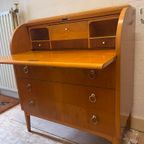 Vintage Rolltop Kast-/ Secretaire Deens thumbnail 10