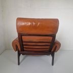 Vintage Deense Fauteuil Cognag Leer thumbnail 7