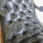 Vintage Chesterfield Fauteuil / Schommelstoel / Loungestoel thumbnail 12