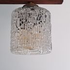 Midcentury Hanglamp Teak En Kristal thumbnail 10