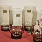 Vintage Longdrink Glazen Luminarc France Rookglas (Set Van Vier) thumbnail 4